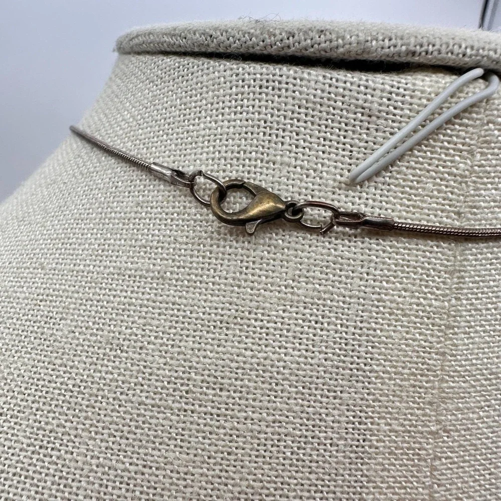 Vintage Y2K Silver Tone Snake Chain Pirate Skull Key Pendant‎ Necklace Jewelry